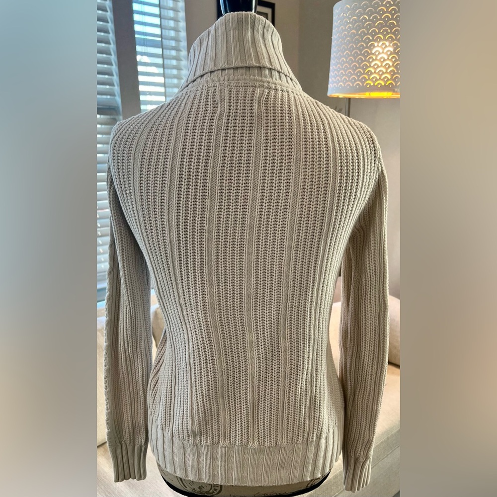 Bass Cable Knit Cream Cardigan Medium - Picture 4 of 14